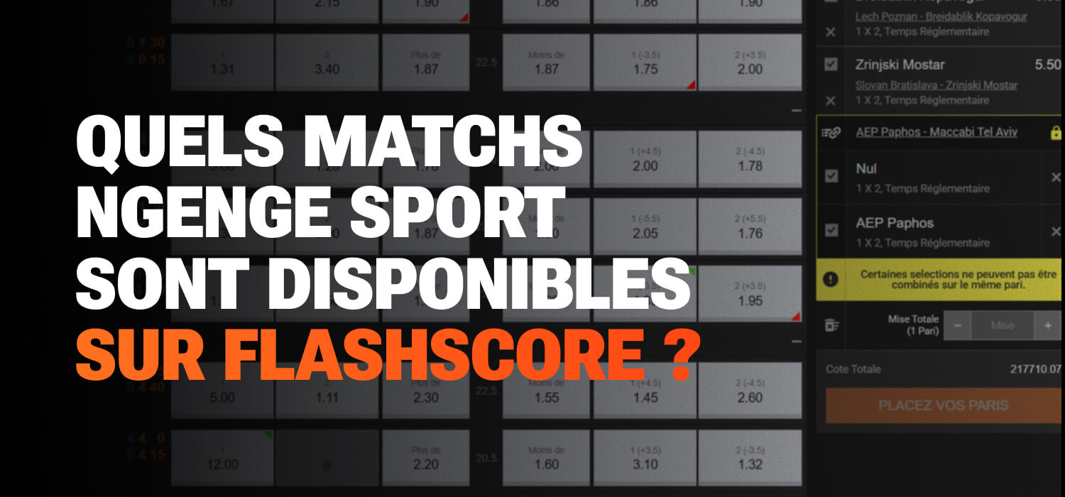 Quels matchs Ngenge Sport sont disponibles sur Flashscore ?